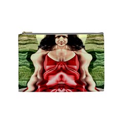 Cubist Woman Cosmetic Bag (medium) by icarusismartdesigns