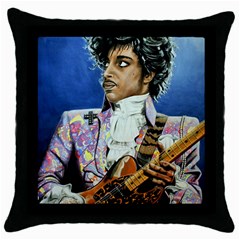 His Royal Purpleness Black Throw Pillow Case