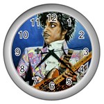 His Royal Purpleness Wall Clock (Silver) Front