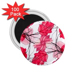 Floral Print Swirls Decorative Design 2 25  Button Magnet (100 Pack) by dflcprints