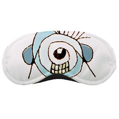 Cute Weird Caricature Illustration Sleeping Mask by dflcprints