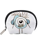 Cute Weird Caricature Illustration Accessory Pouch (Small) Front