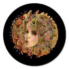 Organic Planet Magnet 5  (round) by icarusismartdesigns