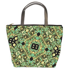 Luxury Abstract Golden Grunge Art Bucket Handbag by dflcprints