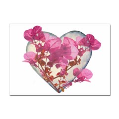 Heart Shaped With Flowers Digital Collage A4 Sticker 10 Pack by dflcprints