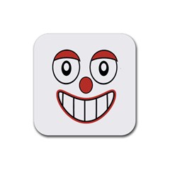 Happy Clown Cartoon Drawing Drink Coaster (square) by dflcprints