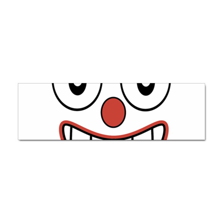 Happy Clown Cartoon Drawing Bumper Sticker 100 Pack