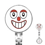 Happy Clown Cartoon Drawing Stainless Steel Nurses Watch Front