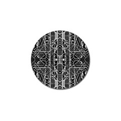 Black And White Tribal Geometric Pattern Print Golf Ball Marker by dflcprints