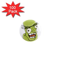 Mad Monster Man With Evil Expression 1  Mini Button Magnet (100 Pack) by dflcprints