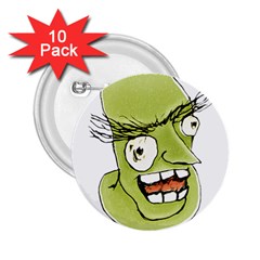 Mad Monster Man With Evil Expression 2 25  Button (10 Pack) by dflcprints