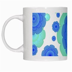Retro Style Decorative Abstract Pattern White Coffee Mug by dflcprints