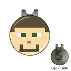 Custom Block Head Hat Clip With Golf Ball Marker by BlockCrafts