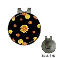 Floral Print Modern Style Pattern  Hat Clip With Golf Ball Marker by dflcprints