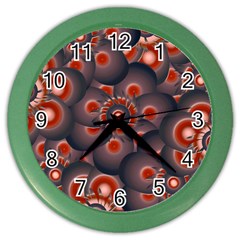 Modern Floral Decorative Pattern Print Wall Clock (color) by dflcprints