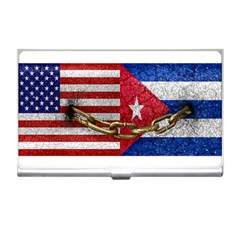 United States And Cuba Flags United Design Business Card Holder by dflcprints