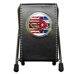 United States And Cuba Flags United Design Stationery Holder Clock by dflcprints