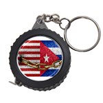 United States and Cuba Flags United Design Measuring Tape Front