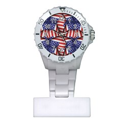 Modern Usa Flag Pattern Nurses Watch by dflcprints