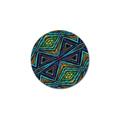 Tribal Style Colorful Geometric Pattern Golf Ball Marker by dflcprints