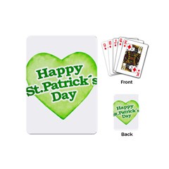 Happy St Patricks Day Design Playing Cards (mini) by dflcprints