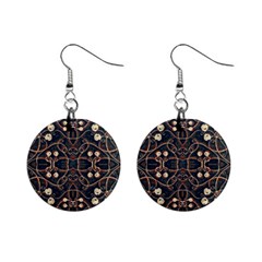 Victorian Style Grunge Pattern Mini Button Earrings by dflcprints