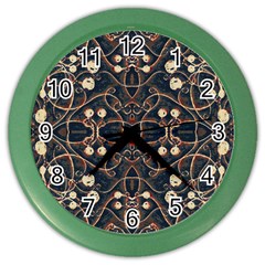 Victorian Style Grunge Pattern Wall Clock (color) by dflcprints