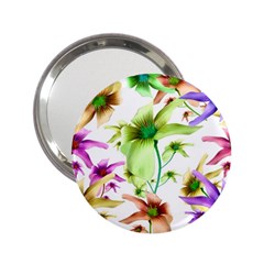 Multicolored Floral Print Pattern Handbag Mirror (2 25 ) by dflcprints