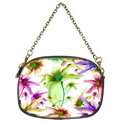 Multicolored Floral Print Pattern Chain Purse (one Side) by dflcprints