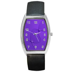 Twisted Purple Pain Signals Tonneau Leather Watch by FunWithFibro
