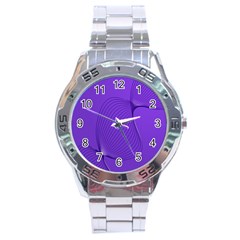 Twisted Purple Pain Signals Stainless Steel Watch by FunWithFibro