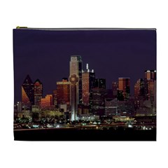 Dallas Skyline At Night Cosmetic Bag (xl) by StuffOrSomething