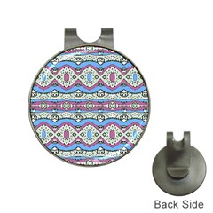 Aztec Style Pattern In Pastel Colors Hat Clip With Golf Ball Marker by dflcprints