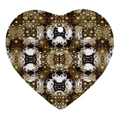 Baroque Ornament Pattern Print Heart Ornament by dflcprints