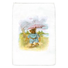 Vintage Drawing: Teddy Bear In The Rain Removable Flap Cover (small) by MotherGoose