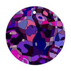 Blue Purple Chaos Ornament (round) by LalyLauraFLM