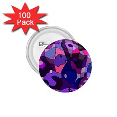 Blue Purple Chaos 1 75  Button (100 Pack)  by LalyLauraFLM