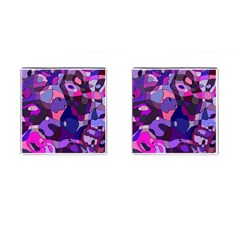 Blue Purple Chaos Cufflinks (square) by LalyLauraFLM