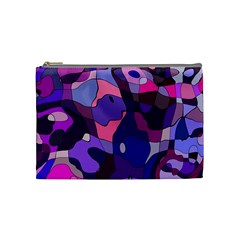 Blue Purple Chaos Cosmetic Bag (medium) by LalyLauraFLM