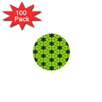 Blue flowers pattern 1  Mini Button (100 pack) 