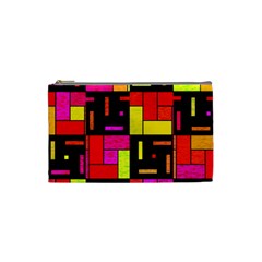Squares And Rectangles Cosmetic Bag (small) by LalyLauraFLM