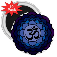 Ohm Lotus 01 3  Button Magnet (10 Pack) by oddzodd
