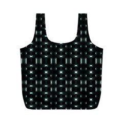 Futuristic Dark Hexagonal Grid Pattern Design Reusable Bag (m) by dflcprints