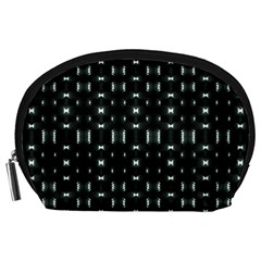 Futuristic Dark Hexagonal Grid Pattern Design Accessory Pouch (large) by dflcprints