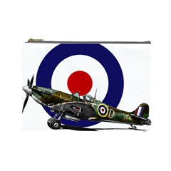 Spitfire And Roundel Cosmetic Bag (large) by TheManCave