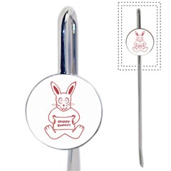 Cute Bunny Happy Easter Drawing I Bookmark by dflcprints