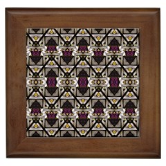 Abstract Geometric Modern Seamless Pattern Framed Ceramic Tile by dflcprints