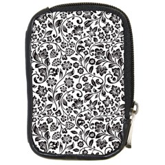 Elegant Glittery Floral Compact Camera Leather Case by StuffOrSomething