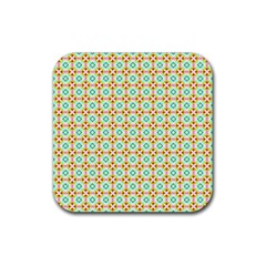 Aqua Mint Pattern Drink Coaster (square) by GardenOfOphir