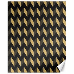 Tan Gray Modern Retro Chevron Patchwork Pattern Canvas 16  X 20  (unframed) by GardenOfOphir